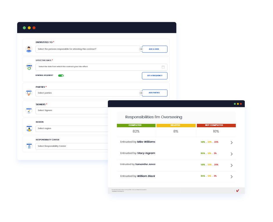 delegate compliance responsibilities with VComply